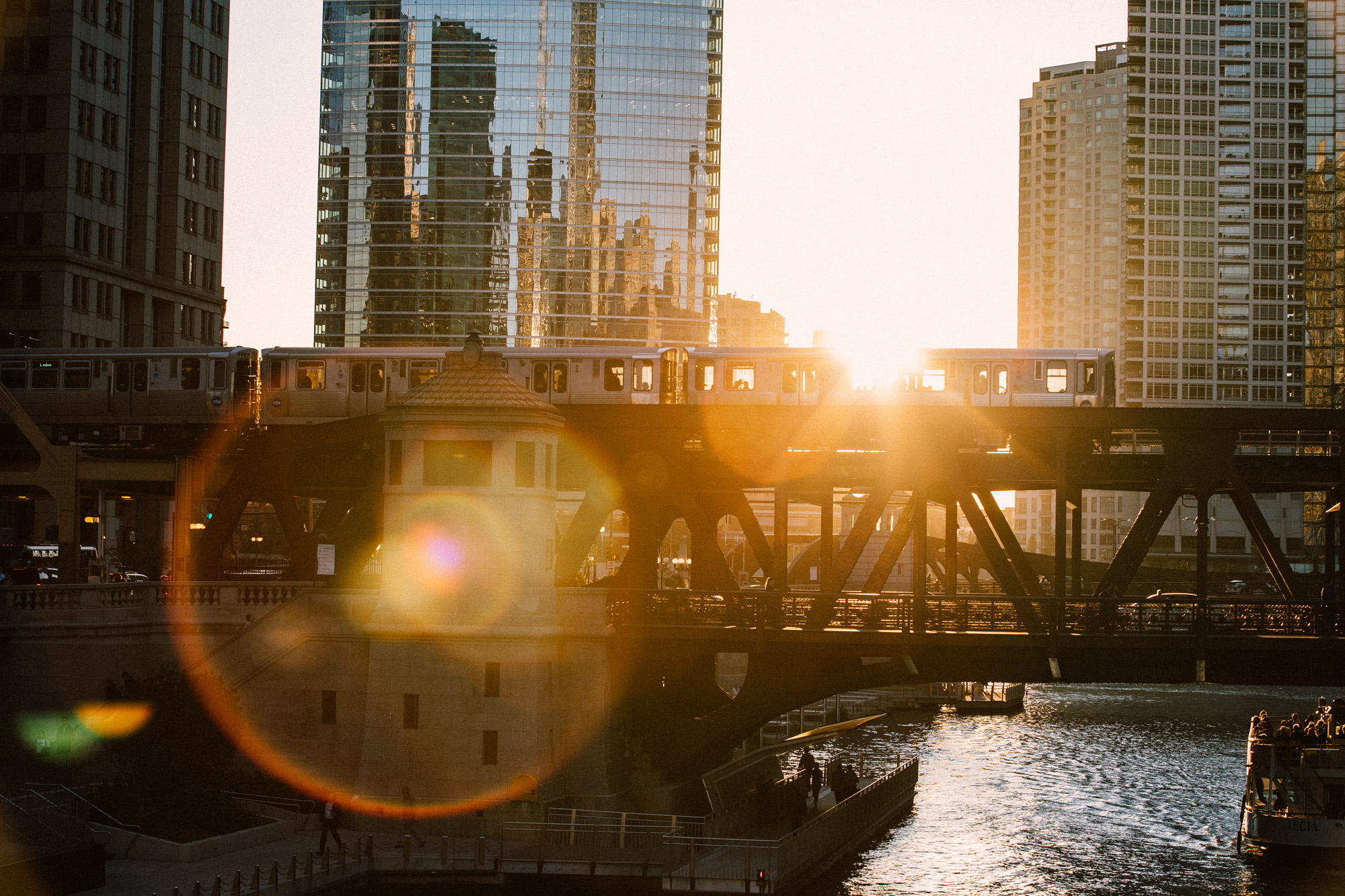Chicago River Train Bridge